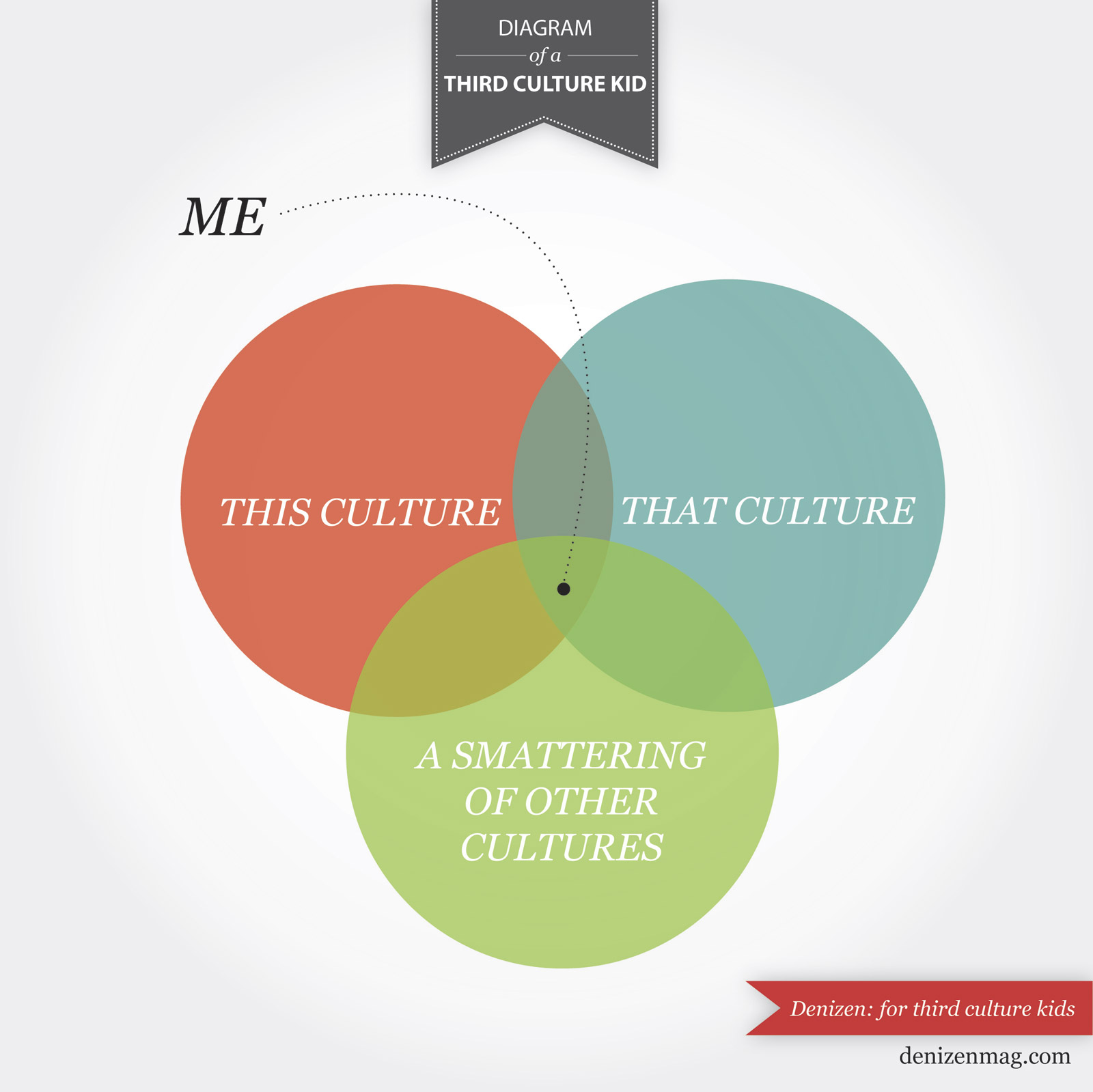 Venn diagram of cultures for a Third Culture Kid